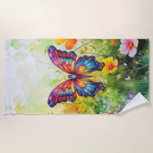 Borboleta Azul Laranja Asas