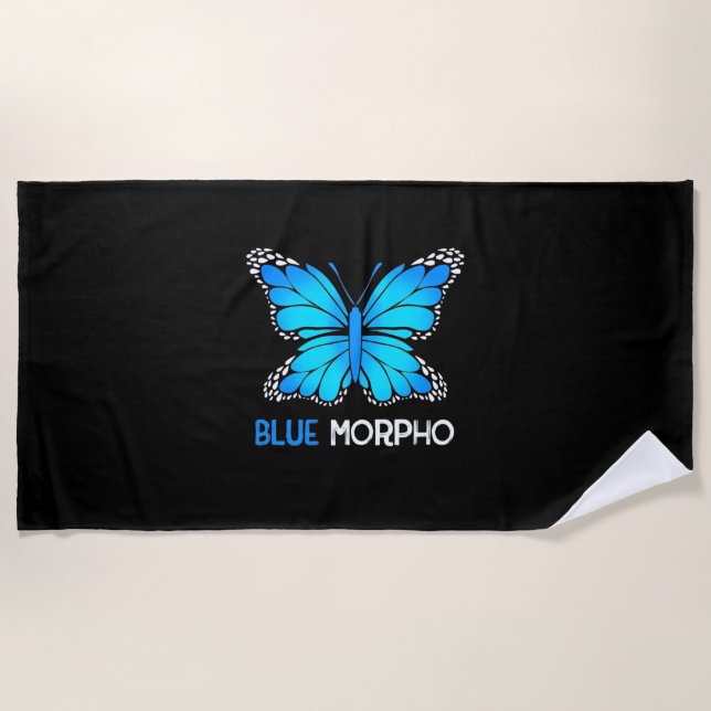 Toalha De Praia Borboleta Azul Morpho (Frente)
