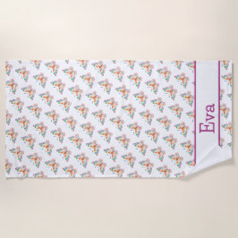 Toalha De Praia Borboleta Divertida