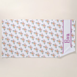 Toalha De Praia Borboleta Divertida