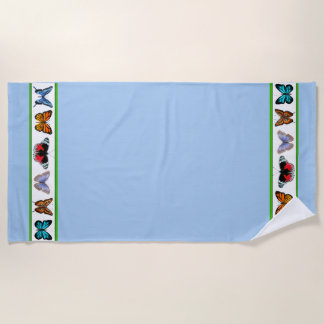 Toalha De Praia Borboletas Azuis (Coleção Bridget)