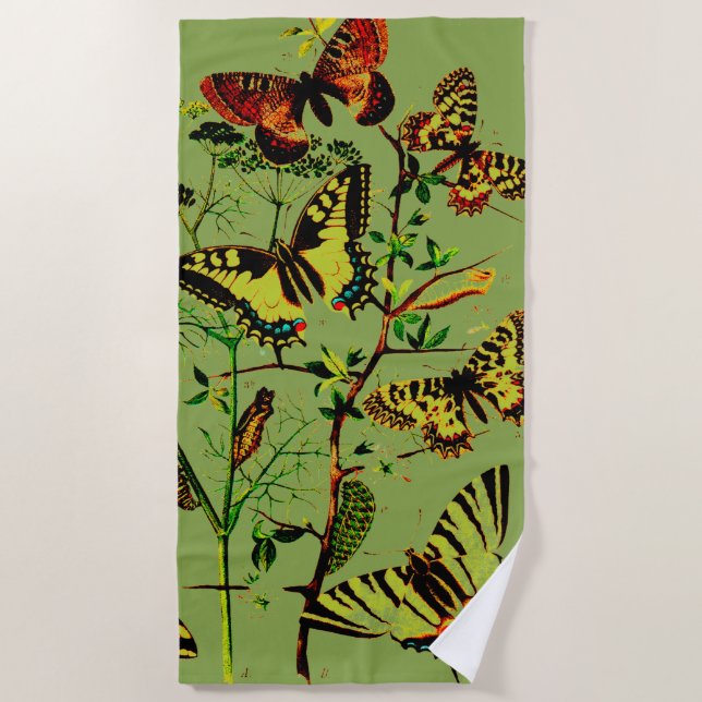 Toalha De Praia Borboletas Francesas (Frente)