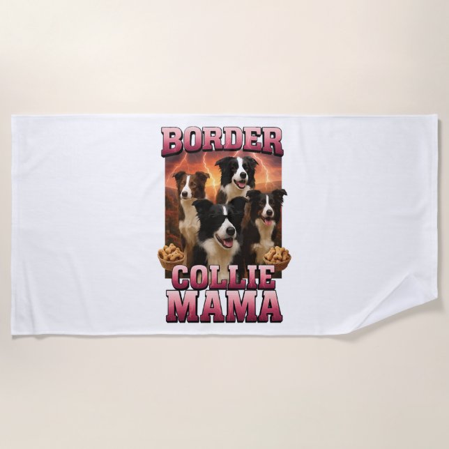 Toalha De Praia Border Collie  (Frente)