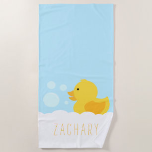 Toalha De Praia Borracha Amarela Ducky