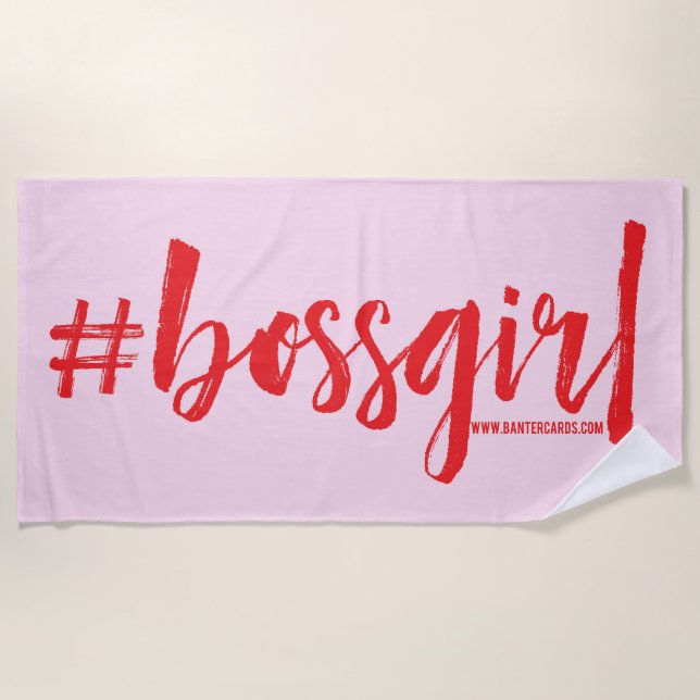 Toalha De Praia Bossgirl Beach Towel (Frente)