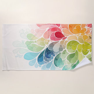 Toalha De Praia Botânica Bloom Rainbow Beach Towel