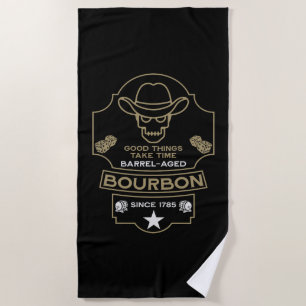 Toalha De Praia Bourbon Whiskey Art