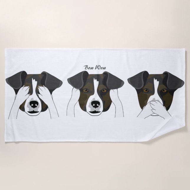 Toalha De Praia Bow Wow (Frente)