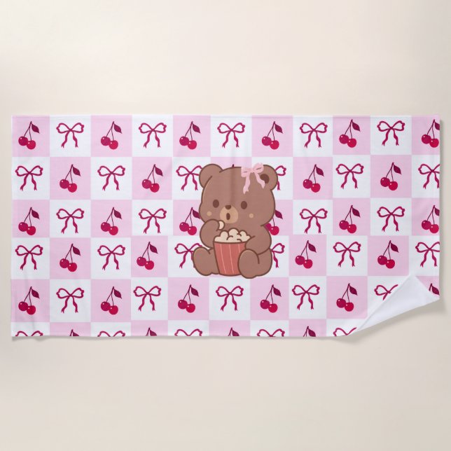 Toalha De Praia Bows & Bears Beach Towel (Frente)