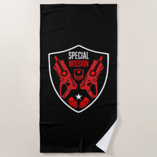 Toalha De Praia Boys Toy Dart Gun Batalha