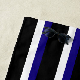 Toalha De Praia Branco Azul Preto, Bandido