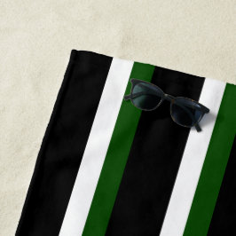 Toalha De Praia Branco preto verde esbranquiçado