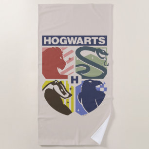 Toalha De Praia Brasão Estampado HOGWARTS™ Vintage