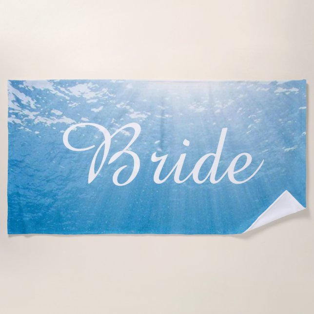 Toalha De Praia Bridal Bliss Shades: Personalize sua paisagem (Frente)