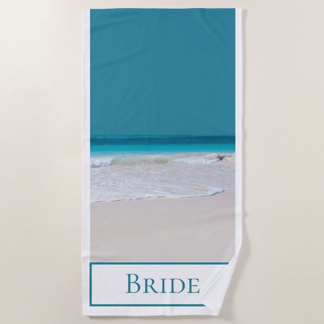 Toalha De Praia Brides White Sandy Beach Towel (Frente)