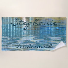 Toalha De Praia Bridesmaid Abstrato Refletion Beach Towel