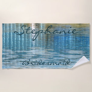 Toalha De Praia Bridesmaid Abstrato Refletion Beach Towel