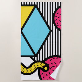 Toalha de Praia Brilho Fashion 80s e 90s v01