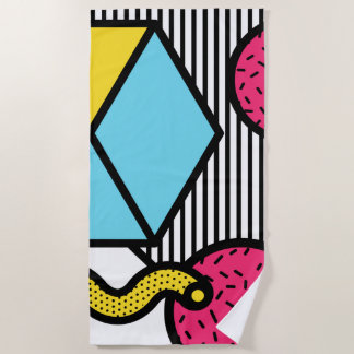 Toalha de Praia Brilho Fashion 80s e 90s v01