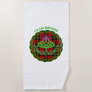 Toalha De Praia Brodie Scottish Tartan Celtic Thistle