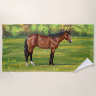 Toalha De Praia Brown Bay Quarter Horse