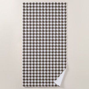 Toalha De Praia Brown Combination Houndstooth por Shirley Taylor