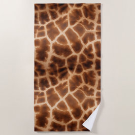 Toalha De Praia Brown Giraffe Impressão