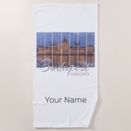 Toalha De Praia Budapest Parlamento Hungria Vintage Panorama