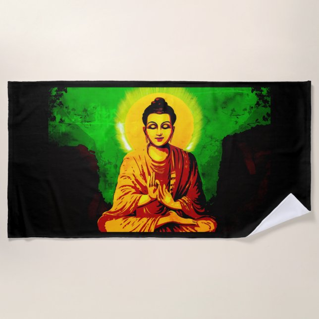 Toalha De Praia Buddha Enlightenment Beach Towel (Frente)