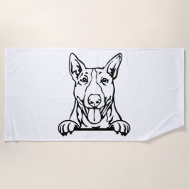 Toalha De Praia Bull Terrier dog