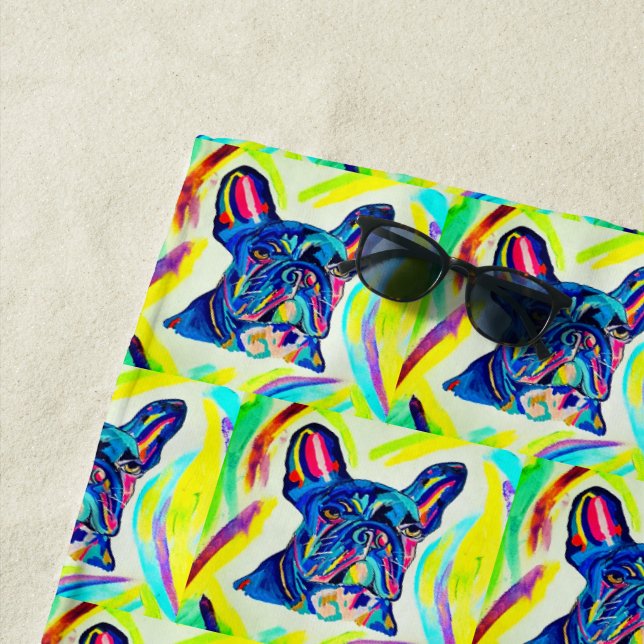 Toalha De Praia Bulldog Love Beach Towel (In Situ)