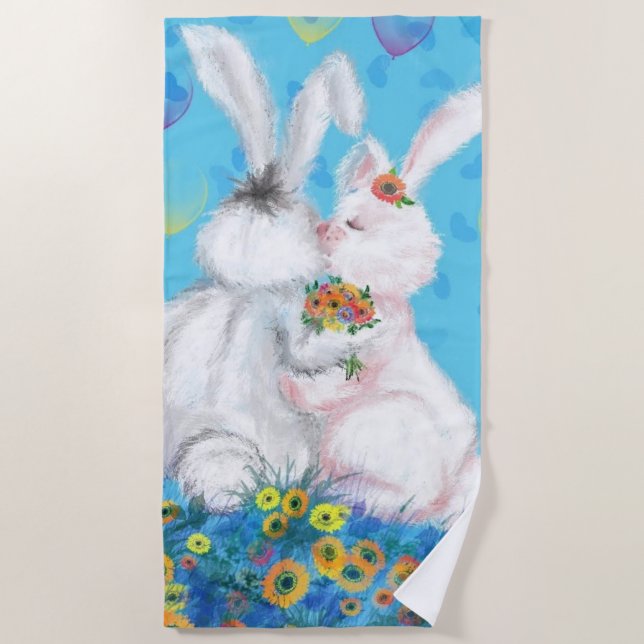 Toalha De Praia Bunny Beach Towel - Hug (Frente)