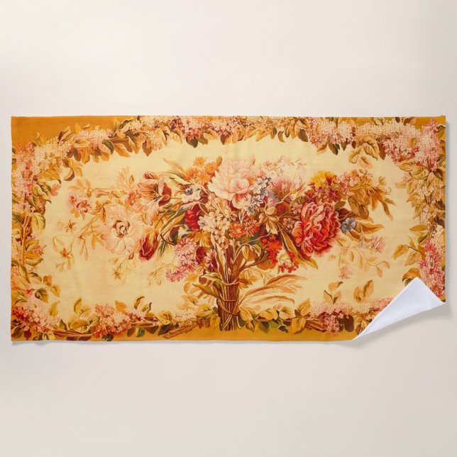 Toalha De Praia Buquê Luís XV de Flores (Frente)