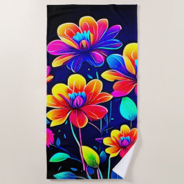 Toalha De Praia Buquê vívido