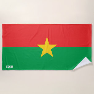 Toalha De Praia Burkina Faso Sinalizador esplêndido Patriótico