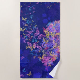 Toalha De Praia Butterfly Heart Beach Towel