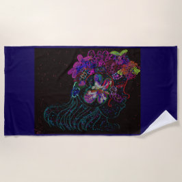 Toalha De Praia Butterfly Princess Beach Towel