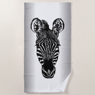 Toalha De Praia Cabeça de Zebra
