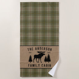 Toalha De Praia Cabina russa Cabina Mose Pinho Verde Buraco de Xad