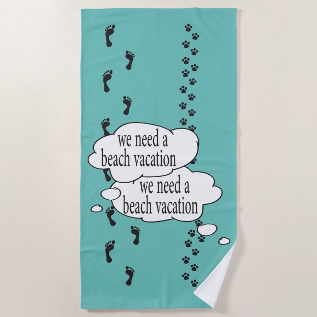 Toalha De Praia Cachorro Amigo Praias Funny Beach Towel (Frente)