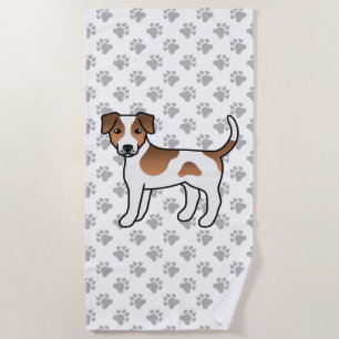 Toalha De Praia Cachorro De Cachorro Castanho E Branco Dinamarquês