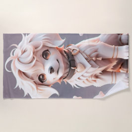 Toalha De Praia Cachorro do Retriever de Ouro Chibi