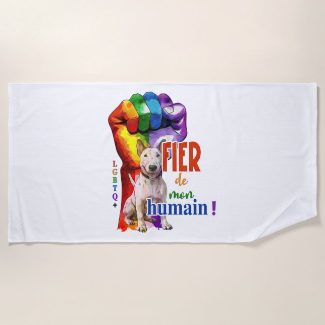 Toalha De Praia Cachorro Miniatura Bullterrier (Frente)