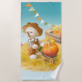 Toalha De Praia Cachorro-quente com abóbora