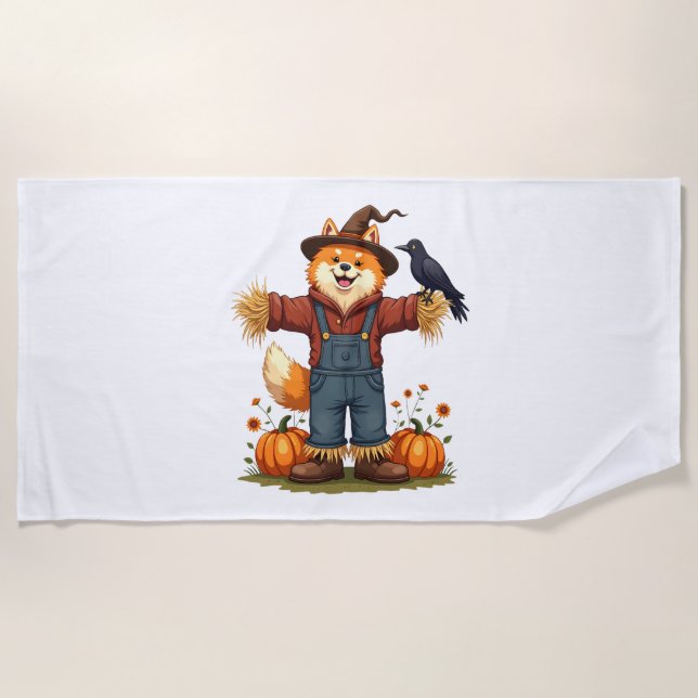 Toalha De Praia Cachorro Samojado (Frente)