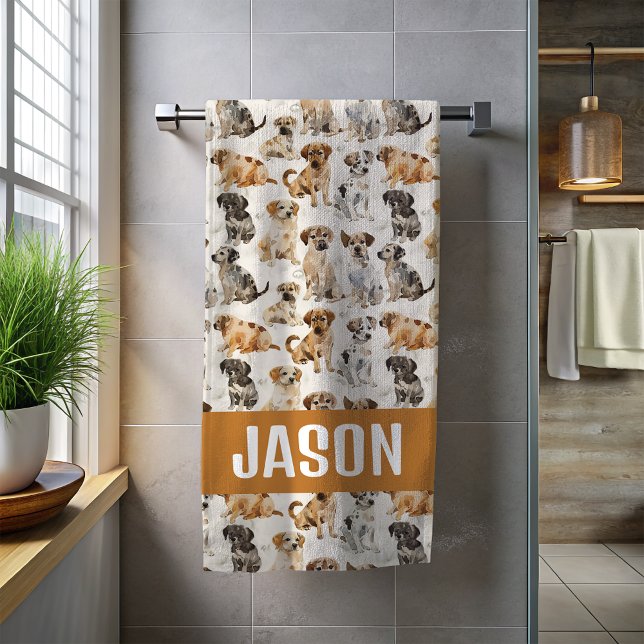 Toalha De Praia Cães Cachorro-Cachorro (Criador carregado)