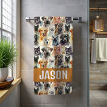 Toalha De Praia Cães e Gatos de Cães e Gatos de Aquarela<br><div class="desc">Este design foi criado através da arte digital. Pode ser personalizado clicando no botão personalizar e alterando a cor, adicionando um nome, iniciais ou as suas palavras favoritas. Entre em contato comigo em colorflowcreations@gmail.com se você quiser usar este design em outro produto. Veja mais das minhas criações ou siga-me em...</div>