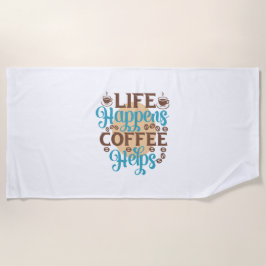 Toalha De Praia Café Arte Acontece Café Ajuda