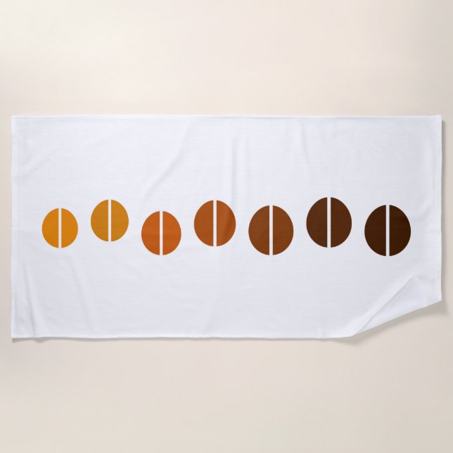Toalha De Praia Café feijão Praia Toalha (Frente)