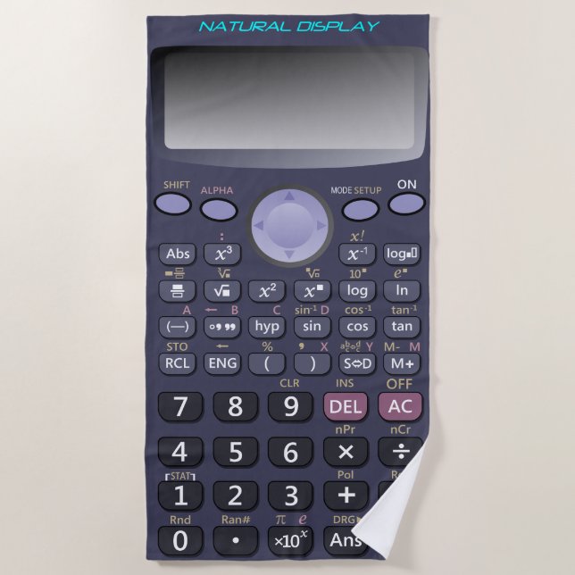 Toalha De Praia Calculadora científica (Frente)